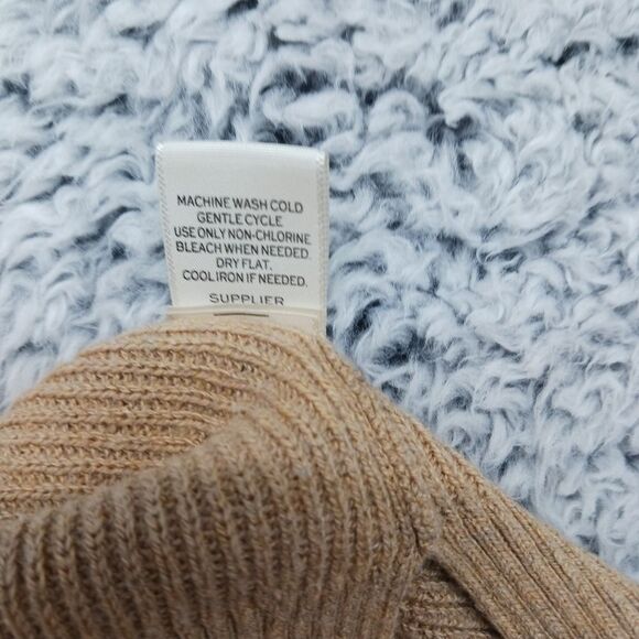 Stylus Women's Large Lightweight Cotton/ Nylon/Wool Tan/ Gray Sweater. - Picture 11 of 12